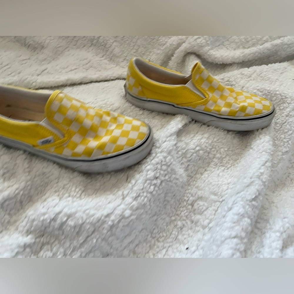 Vans slip-on yellow checkered shoes - Picture 3 of 6
